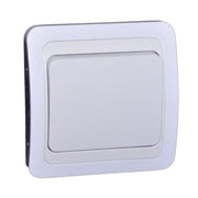 Intrerupator ON/OFF ceramic 250V 10A, montaj incastrat, carcasa alba cu design neutru pentru iluminat rezidential
