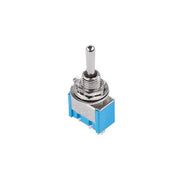 Intrerupator basculant ON-OFF metalic, 3 contacte, 220V 6A, carcasa albastra ignifuga