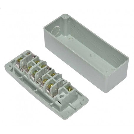 Interior cutie de comanda push buton cu borne de conexiune si capac detasat