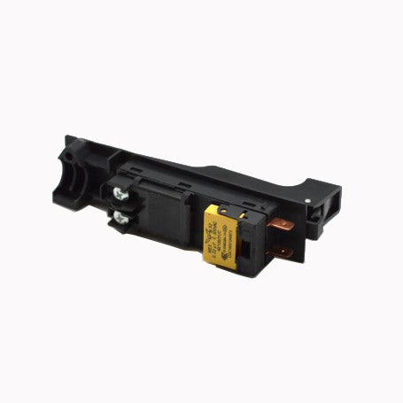 Intrerupator electric pentru flex mare, vedere cu condensatorul galben si contactele metalice vizibile