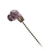 Intrerupator cu lant metalic on/off, 125V-250V AC, 6A/125V sau 3A/250V, pentru lampi suspendate sau ventilatoare