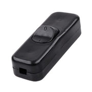 Intrerupator pe fir 3A 250V, carcasa neagra compacta, buton ON/OFF, montaj direct pe cablu de alimentare