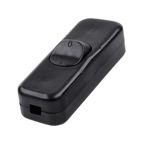 Intrerupator pe fir 3A 250V, carcasa neagra compacta, buton ON/OFF, montaj direct pe cablu de alimentare