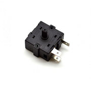 Intrerupator rotativ calorifer 3 trepte 220V, 2.5A per contact, corp plastic negru rezistent termic