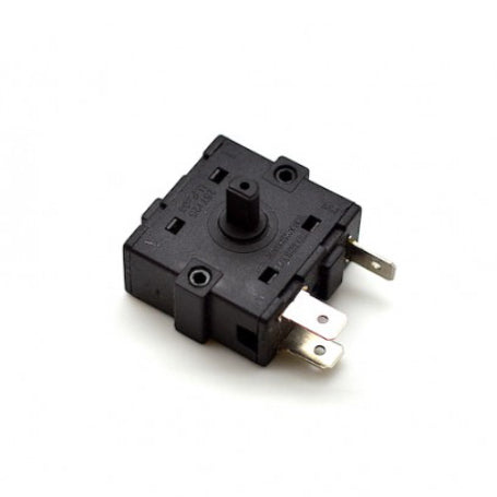 Intrerupator rotativ calorifer 2 trepte 220V, 2.5A, 3 contacte metalice, carcasa neagra compacta