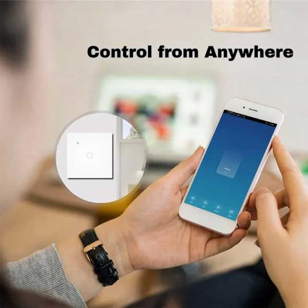 Intrerupator smart WiFi 10A controlat de la distanta prin smartphone, montaj in cutie standard