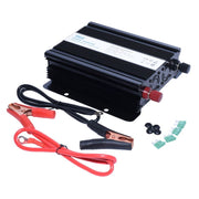 Invertor auto 1000W 12V-220V cu cabluri si clesti crocodil incluse, port USB 5V, carcasa aluminiu