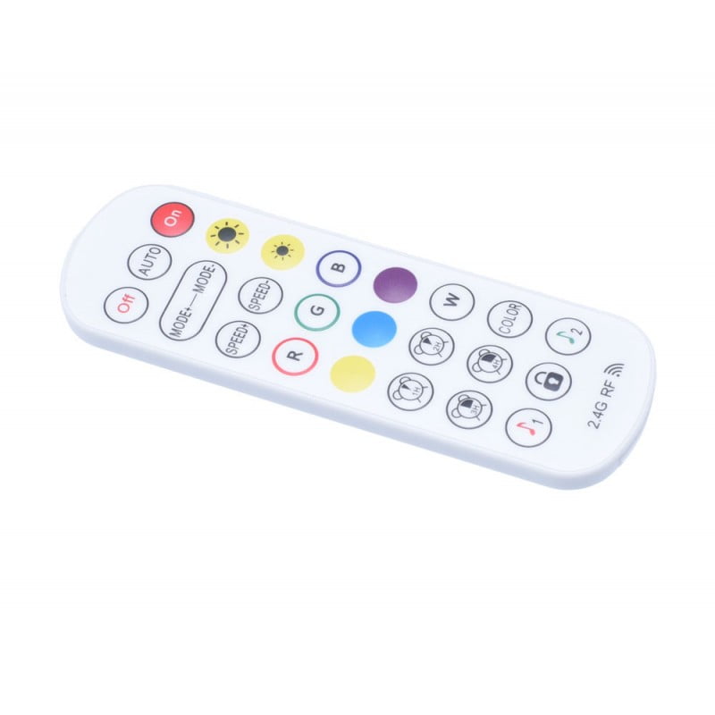 Telecomanda RF 2.4G alba pentru banda LED RGB, cu butoane de culoare si reglaj viteza