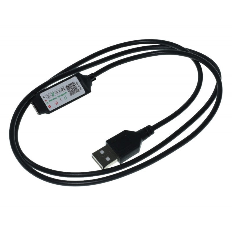 Cablu USB cu controller Bluetooth integrat pentru banda LED RGB, alimentare 5V DC