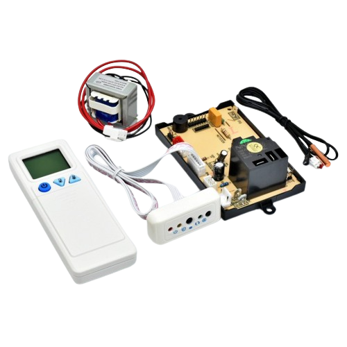 Kit universal control A/C cu placa electronica, telecomanda IR LCD, transformator 12V si senzori duali de temperatura