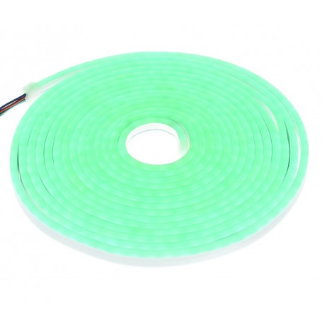 Banda LED neon flexibila rola 5m, culoare verde intens, alimentare 12V, IP65