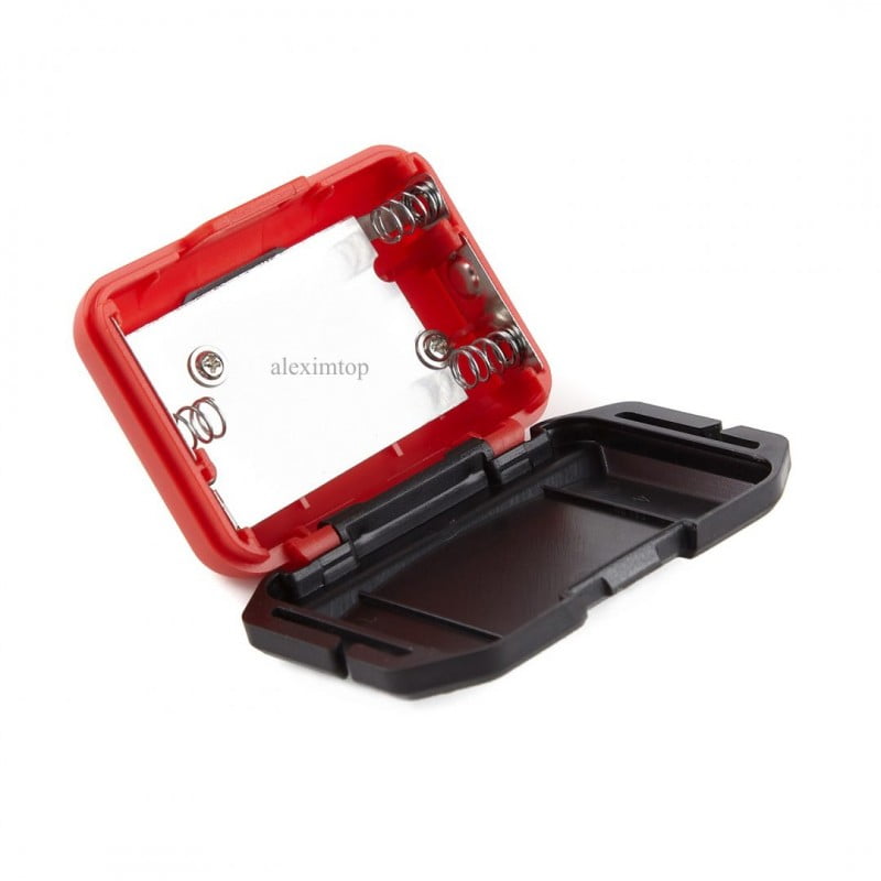 Lanterna de cap LED COB, compartiment baterii AAA deschis, capac rabatabil