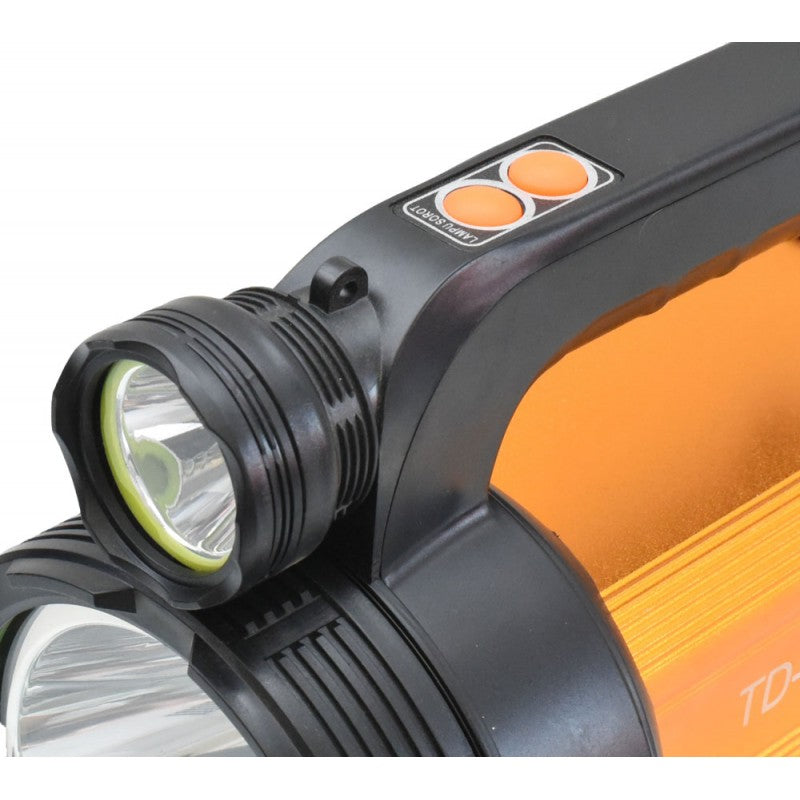 Lanterna portabila cu LED albastru de semnalizare si butoane de control pe maner