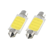 Set 2 becuri LED COB feston 39mm, 3W, 12V, lumina alba, pentru iluminat interior auto