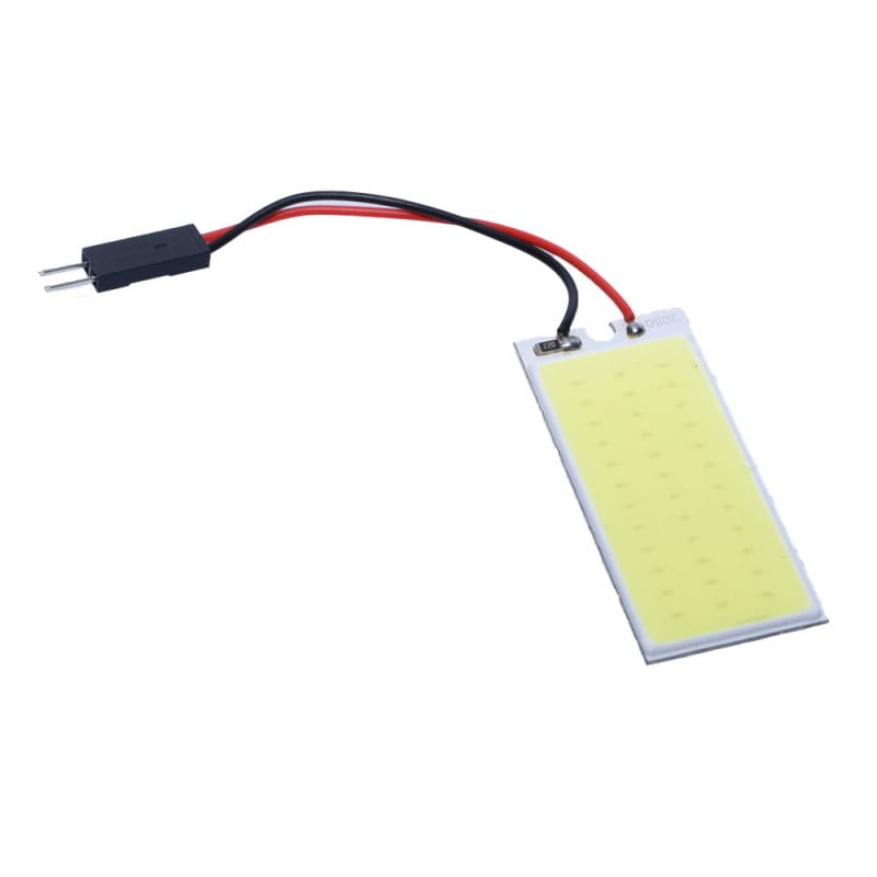 Panou LED COB 24 segmente 12V cu conector tip pin, lumina alba uniforma pentru plafoniera auto