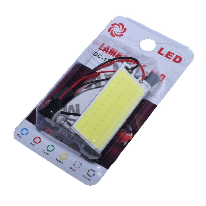 Panou LED COB plafon auto 12V in ambalaj de vanzare, disponibil in mai multe culori inclusiv alb 6000K