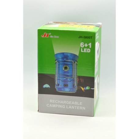 Cutie ambalaj felinar LED solar reincarcabil camping, 6+1 LED-uri, design telescopic