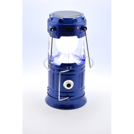 Felinar LED solar telescopic extins, iluminat activ, lumina alba difuza pentru camping