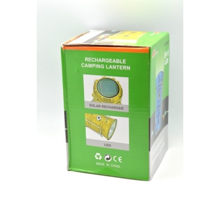 Spatele cutiei felinaru LED solar reincarcabil, diagrama solar recharger si LED, certificare CE