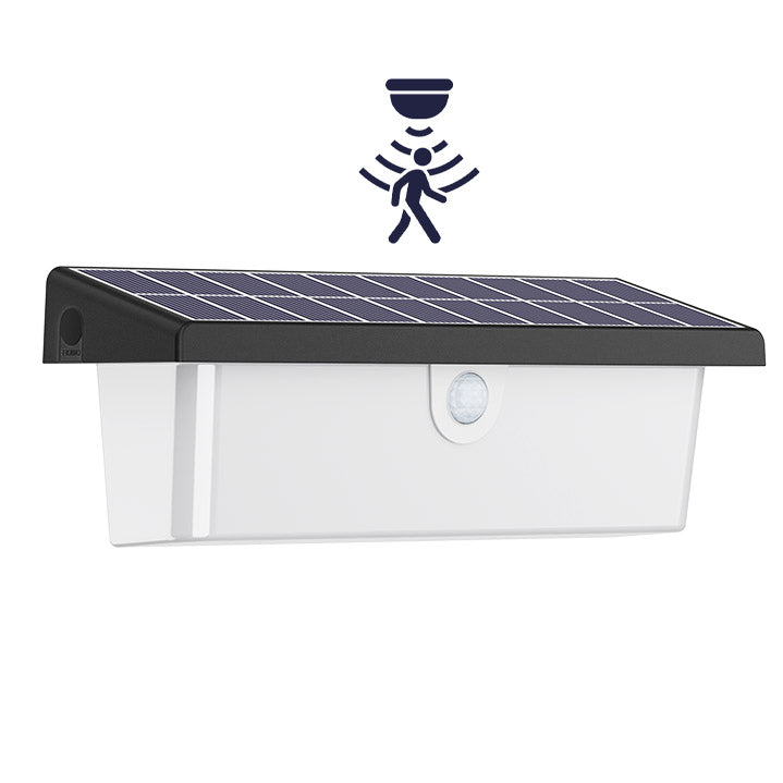 Lampa solara LED de perete cu senzor de miscare, 20W, IP65, acumulator 2200 mAh, montaj exterior