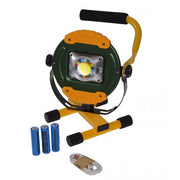 Proiector LED COB 30W portabil cu suport reglabil, 3 acumulatori 18650 Li-ion si cablu micro-USB inclusi