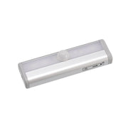 Lampa LED cu senzor de miscare pentru mobila, 6 LED-uri, alimentare 2xAAA, carcasa aluminiu argintiu