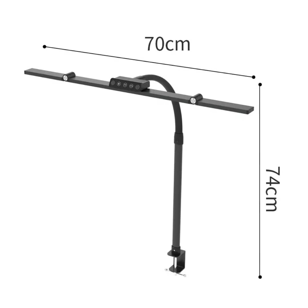 Lampa LED birou cu clema, dimensiuni 70x74 cm, brat flexibil reglabil