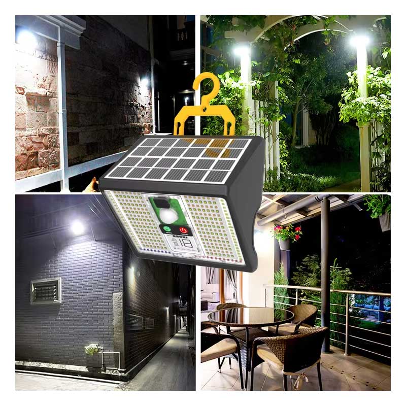 Lampa solara LED cu senzor, iluminat noapte in curte, alee si terasa, montaj perete exterior