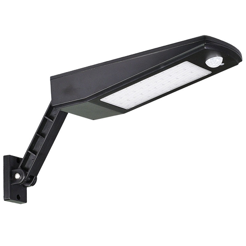 Lampă Solară LED de Perete / Gard cu Senzor de Mișcare, 900lm, Rotire 180°, Telecomandă, Negru – Classlights