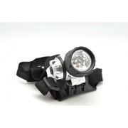 Lanterna frontala cu 7 LED-uri, alimentata cu 3 baterii AAA, banda elastica reglabila, lumina alba-rece
