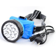 Lanterna frontala reincarcabila cu 12 LED-uri, acumulator 800mAh, banda elastica reglabila si cablu de incarcare inclus