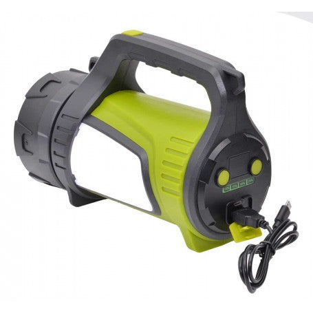 Lanterna LED portabila 300W cu port micro-USB si lumina laterala alba integrata