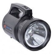 Lanterna profesionala LED 15W reincarcabila, raza 500m, 3 moduri iluminare, corp negru robust