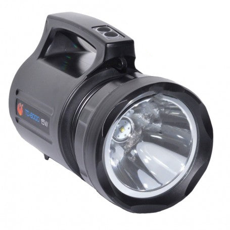 Lanterna profesionala LED 15W reincarcabila, raza 500m, 3 moduri iluminare, corp negru robust