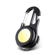 Mini-lanterna LED COB cu carabina si magnet, reincarcabila USB-C, compacta 9.5cm, 500mAh