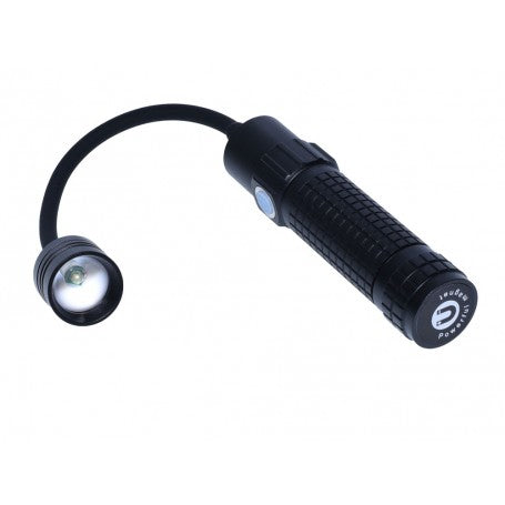 Lanterna cu cap flexibil orientabil si spot LED, corp aluminiu cu buton lateral