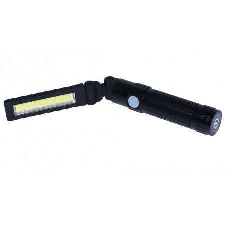 Lanterna cu cap COB pentru iluminat lateral difuz, articulata la 90 de grade