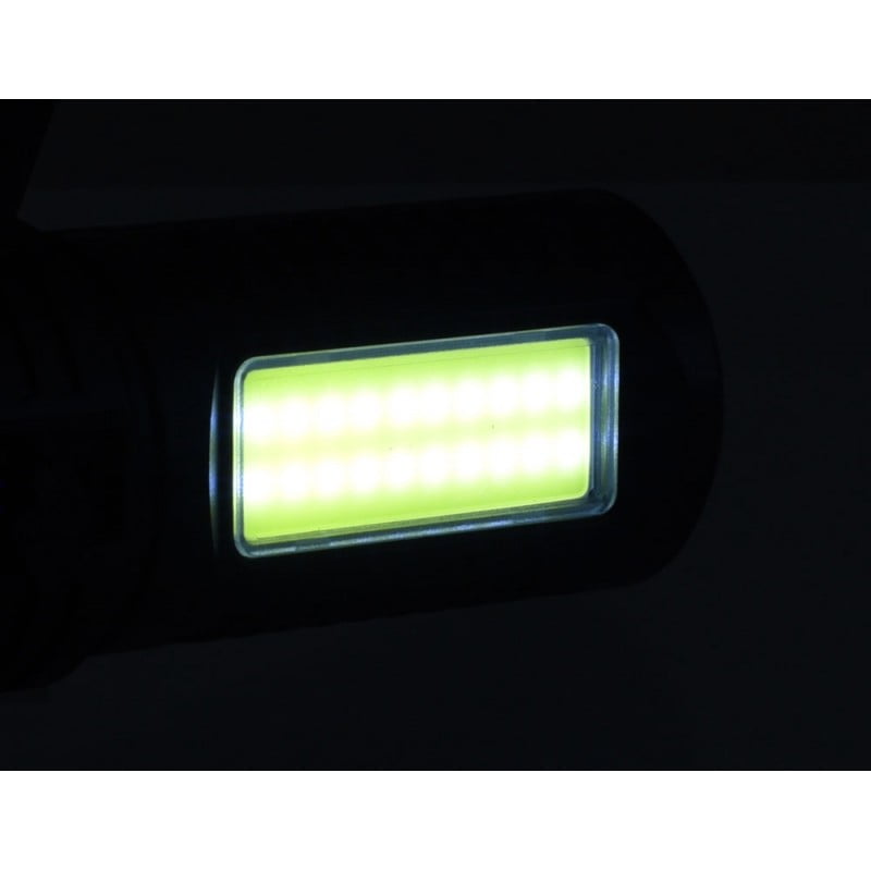 Lanterna LED portabila cu panou COB lateral alb-rece aprins, lumina de lucru intensa