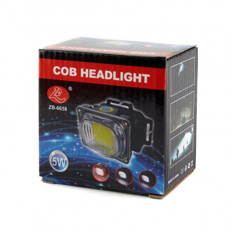 Cutie ambalaj lanterna de cap COB 5W cu 3 moduri de iluminare