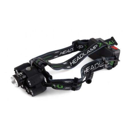 Lanterna frontala cu 7 LED-uri CREE XT6 si COB, rezistenta IPX-4, banda elastica reglabila, incarcare USB