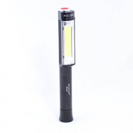 Lanterna de lucru COB 5W tip stilou, vedere verticala, buton ON/OFF frontal