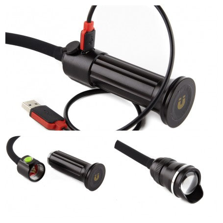 Lanterna LED flexibila cu port micro-USB si magnet in baza, detalii componente