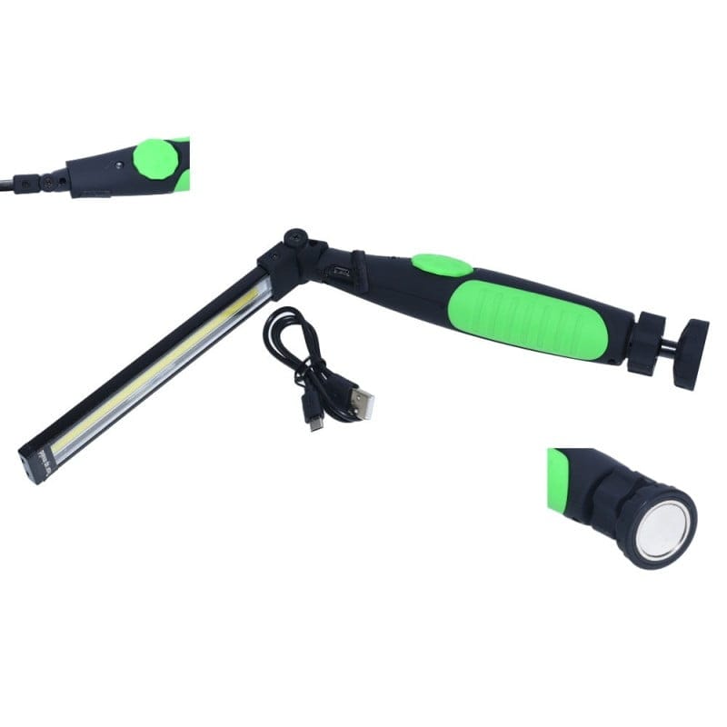 Lampa de lucru COB cu cablu USB inclus, articulatie flexibila si cap cu LED secundar pentru iluminat directional