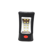 Lanterna de lucru cu 10 LED-uri SMD si buton ON/OFF, alimentata cu baterii AAA, corp negru rezistent