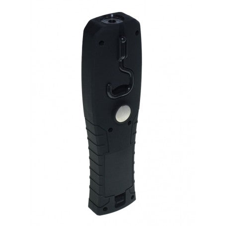 Lanterna de lucru LED, vedere laterala ingusta cu magnet si carlig de agatare retractabil vizibile