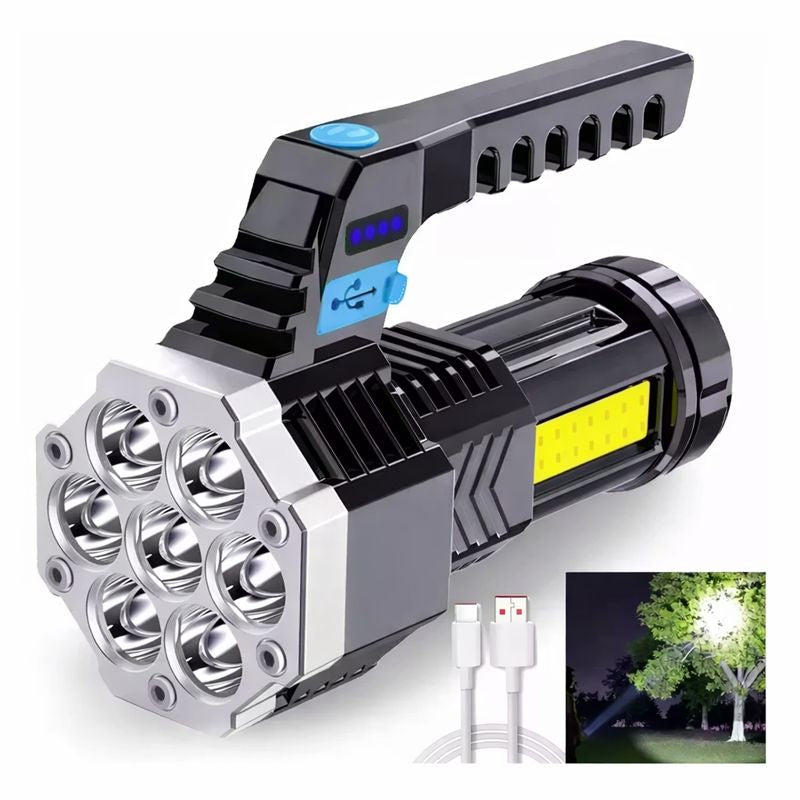 Lanterna LED portabila cu cablu USB inclus, fascicul puternic in exterior pe timp de noapte