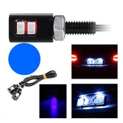Set 2 LED-uri auto SMD 5730 albastru 12V diametru 12mm pentru numar de inmatriculare si iluminare ambientala