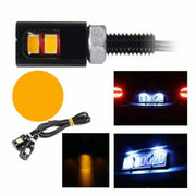 Set 2 spoturi LED SMD 5730 galben 12V 12mm pentru numar inmatriculare, lumina galbena calda