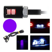 Set 2 LED auto SMD 5730 mov 12mm 12V pentru numar de inmatriculare, montaj prin gaura 6mm