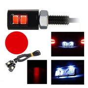 Set 2 LED-uri auto SMD 5730, 12V, diametru 12mm, lumina rosie, pentru iluminat numar inmatriculare
